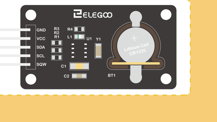 وحدة ساعة الوقت الحقيقي (DS1307 RTC Module)