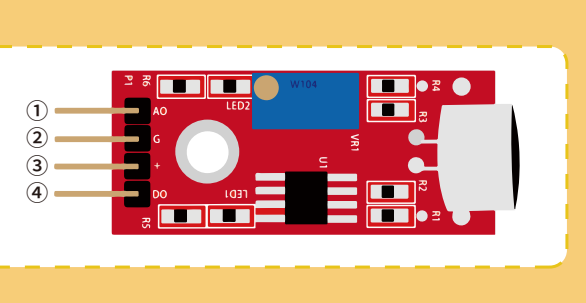 وحدة الصوت (Sound Sensor Module) وأطرافها