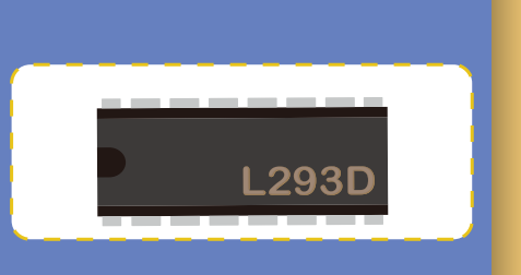دائرة قيادة المحرك (L293D IC)