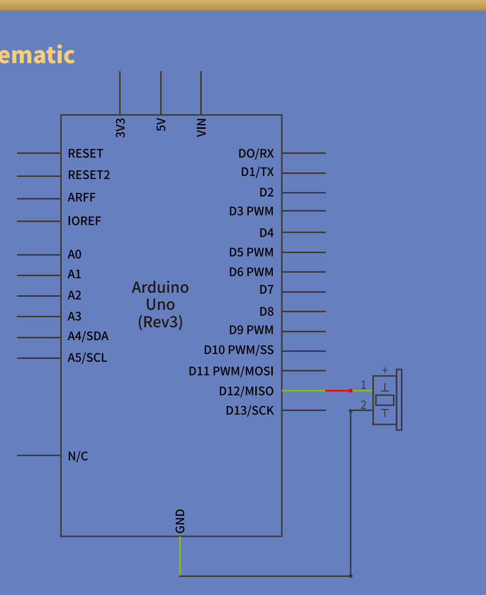 مخطط توصيل الطنان النشط (Active Buzzer)