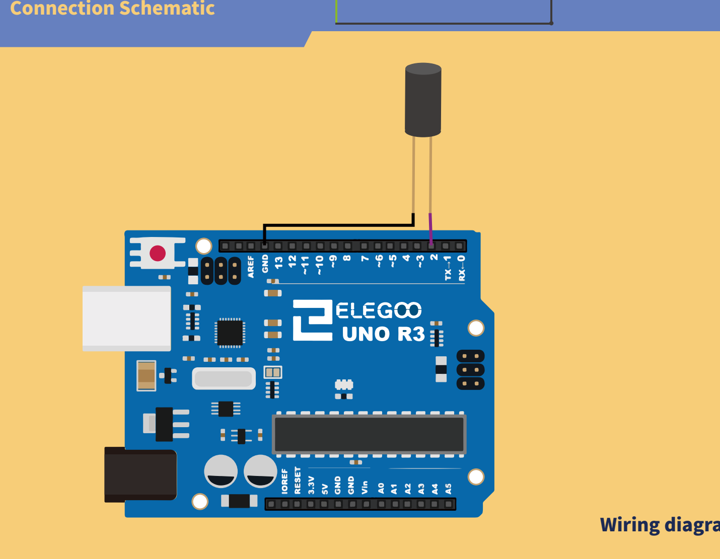 توصيل المفتاح بلوحة أردوينو (UNO R3 Board)