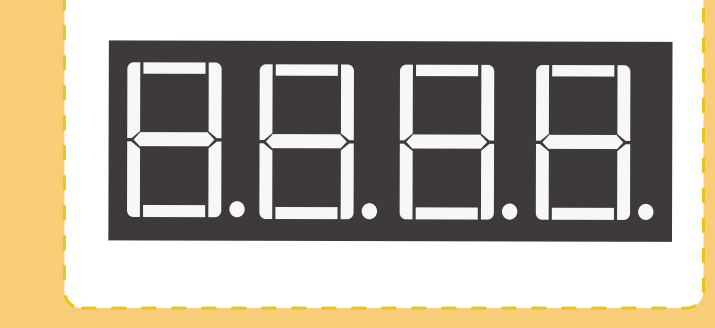 شاشة الأربع خانات (4 Digit 7-Segment Display)